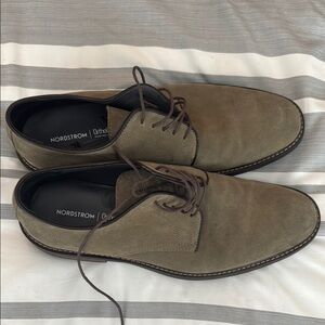 Nordstrom Grey/Green Oxfords Suede Shoes